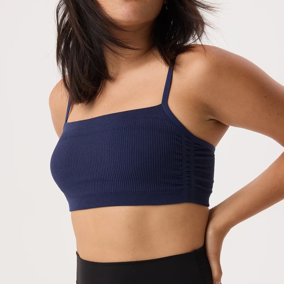 Offline Other - OFFLINE By Aerie Seamless Bandeau Sports Bra Ribbed in Navy Women’s Size SM NEW